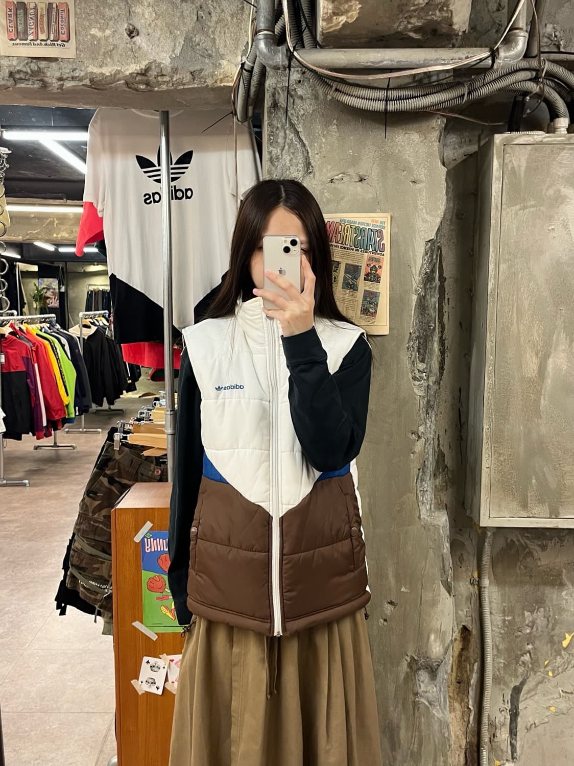 아디다스 리버시블 패딩 베스트 브라운 90 #csz1250 상품이미지3