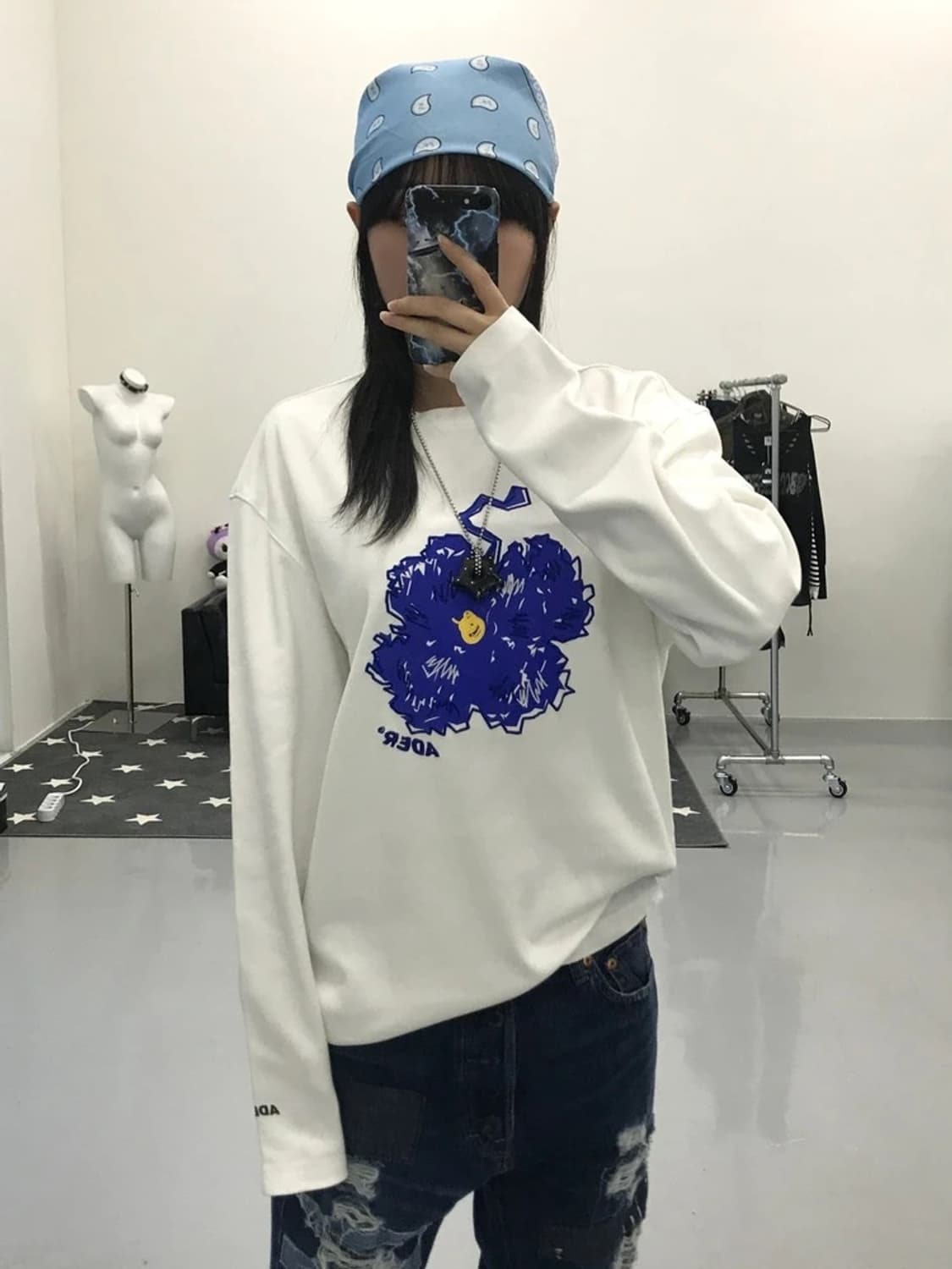 아더에러 블라썸 롱슬리브 화이트 A1 상품이미지2
