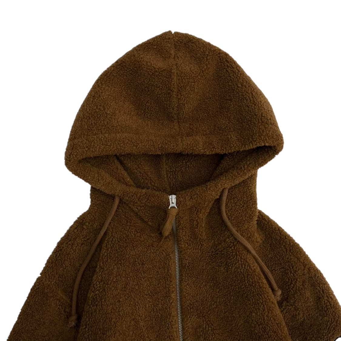 지프 백 곰돌이로고 캬라멜맛 뽀글이 후드집업 L 상품이미지4