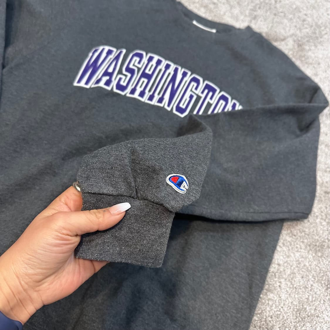 챔피온 다크그레이 워싱턴 컬리지 스웻M 상품이미지1