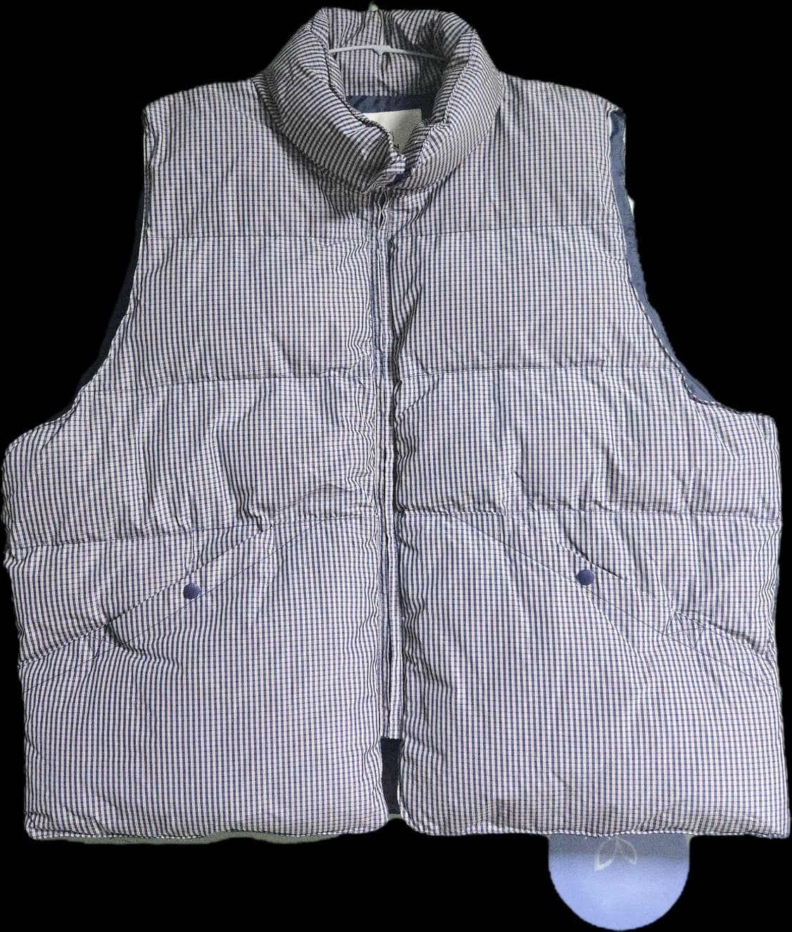 바온 펨카 체크 패딩 조끼 상품이미지3