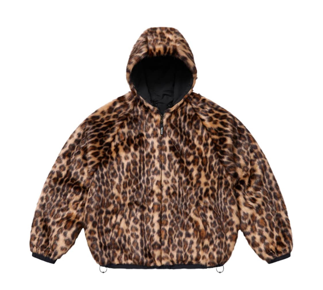 당일배송) L 슈프림 포우 퍼 리버시블 후드 트랙 자켓 털 아우터 상품이미지3