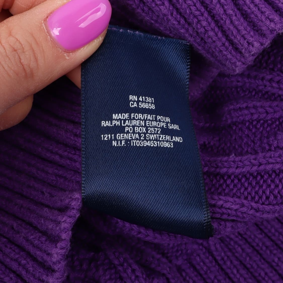 폴로 랄프로렌 퍼플 숄더버튼 케이블 니트 상품이미지10