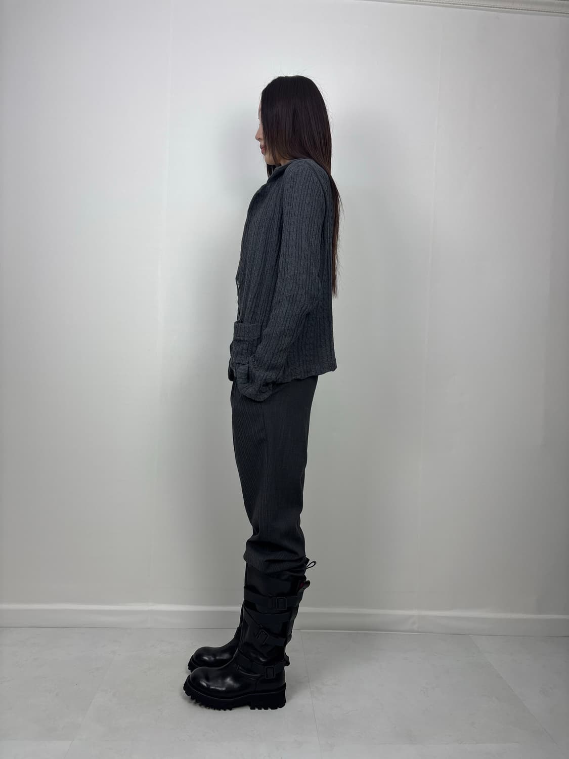 DRAPEY CABLE KNIT CARDIGAN 상품이미지5