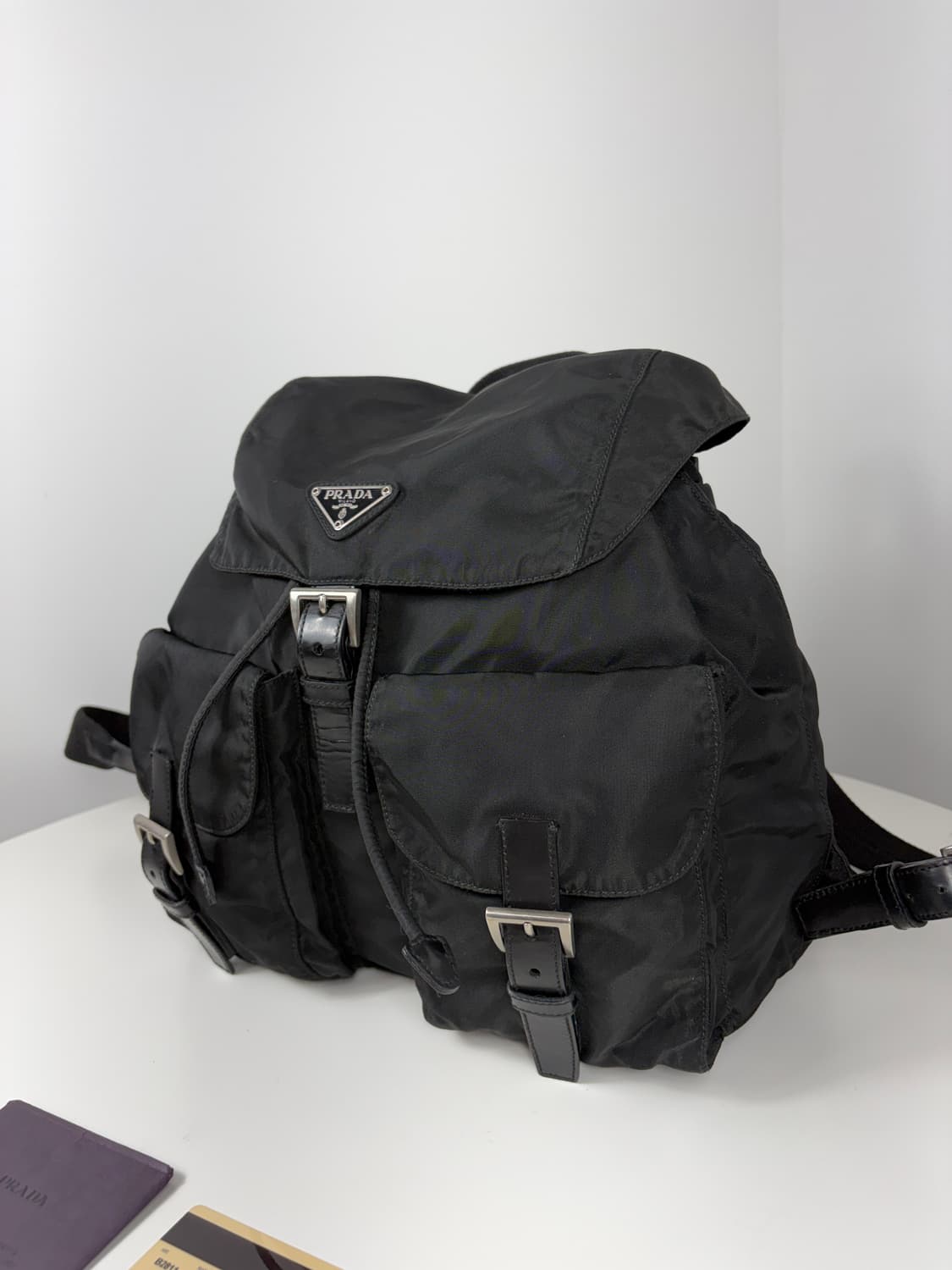 프라다 나일론 투포켓 미듐 백팩 상품이미지2