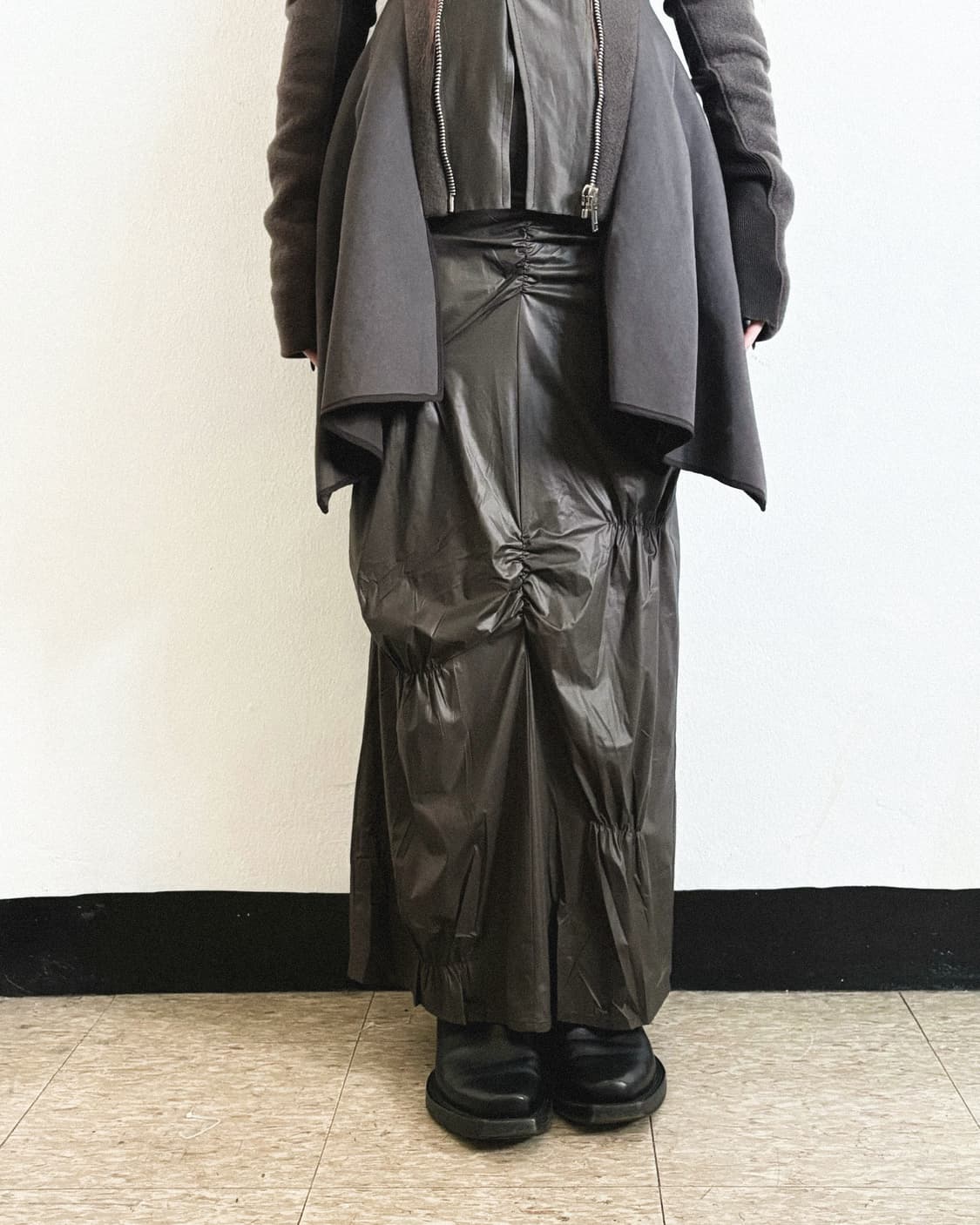 uli schneider 나일론 드레이프 롱스커트 상품이미지2