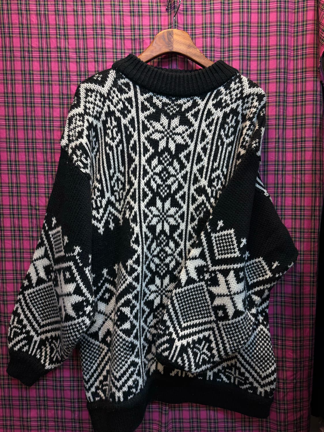 눈꽃 패턴 니트 코디 🩶 상품이미지4