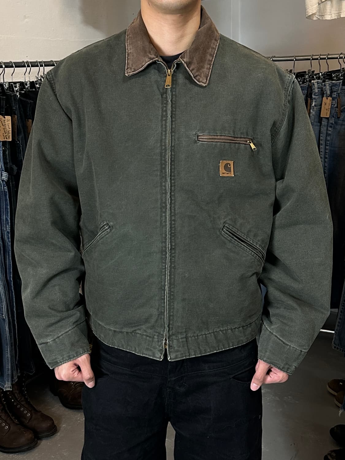 00's OG USA Made 칼하트 J97 MOS 디트로이트 자켓 상품이미지2