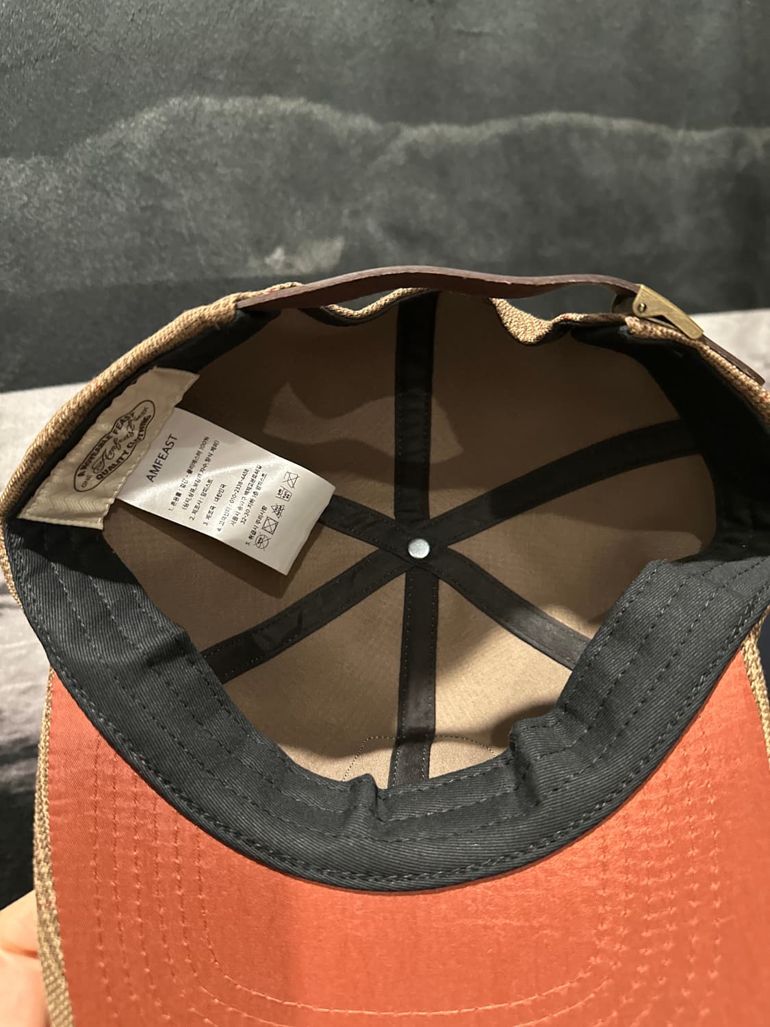 암피스트 에이 체크 캡 브라운 상품이미지5