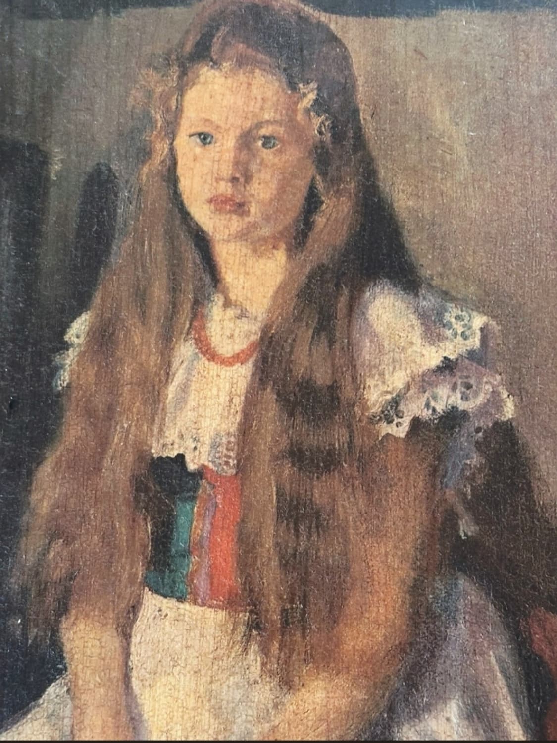 (독일 엔틱)50~60년대 독일 유화 나무 프린팅 액자 상품이미지2