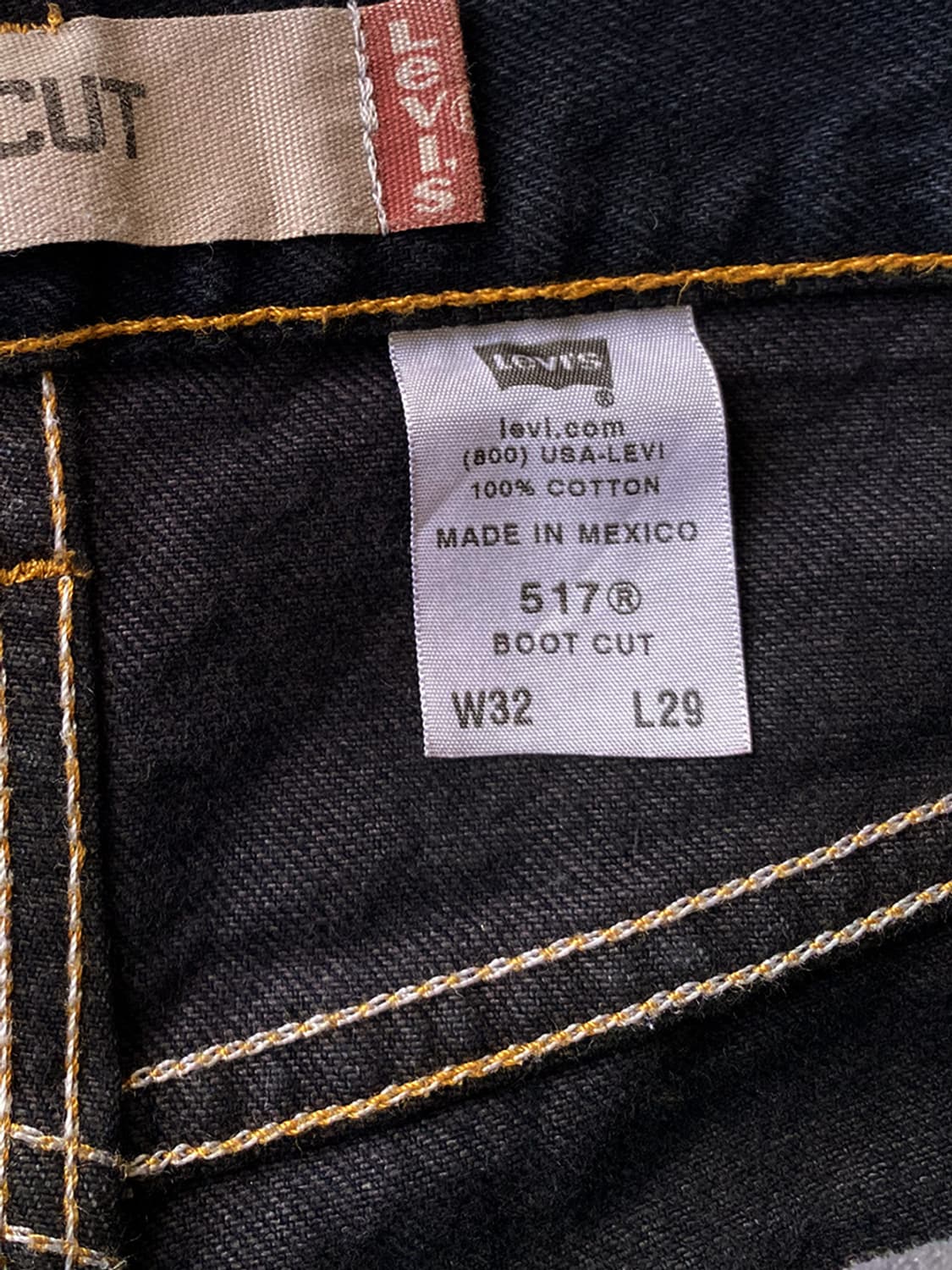 리바이스 517 다잉 페인팅 블랙 데님 팬츠 상품이미지9