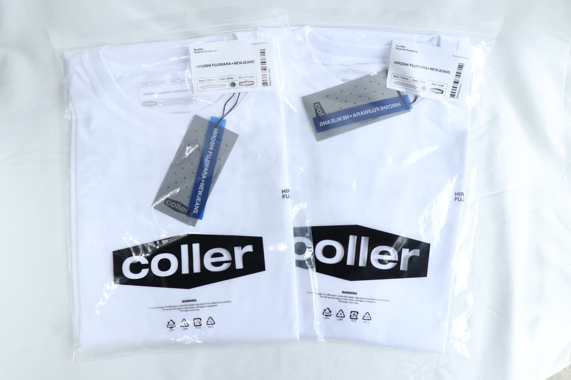 뉴진스 후지와라 히로시 꼴레 티셔츠 화이트 XL사이즈 상품이미지3