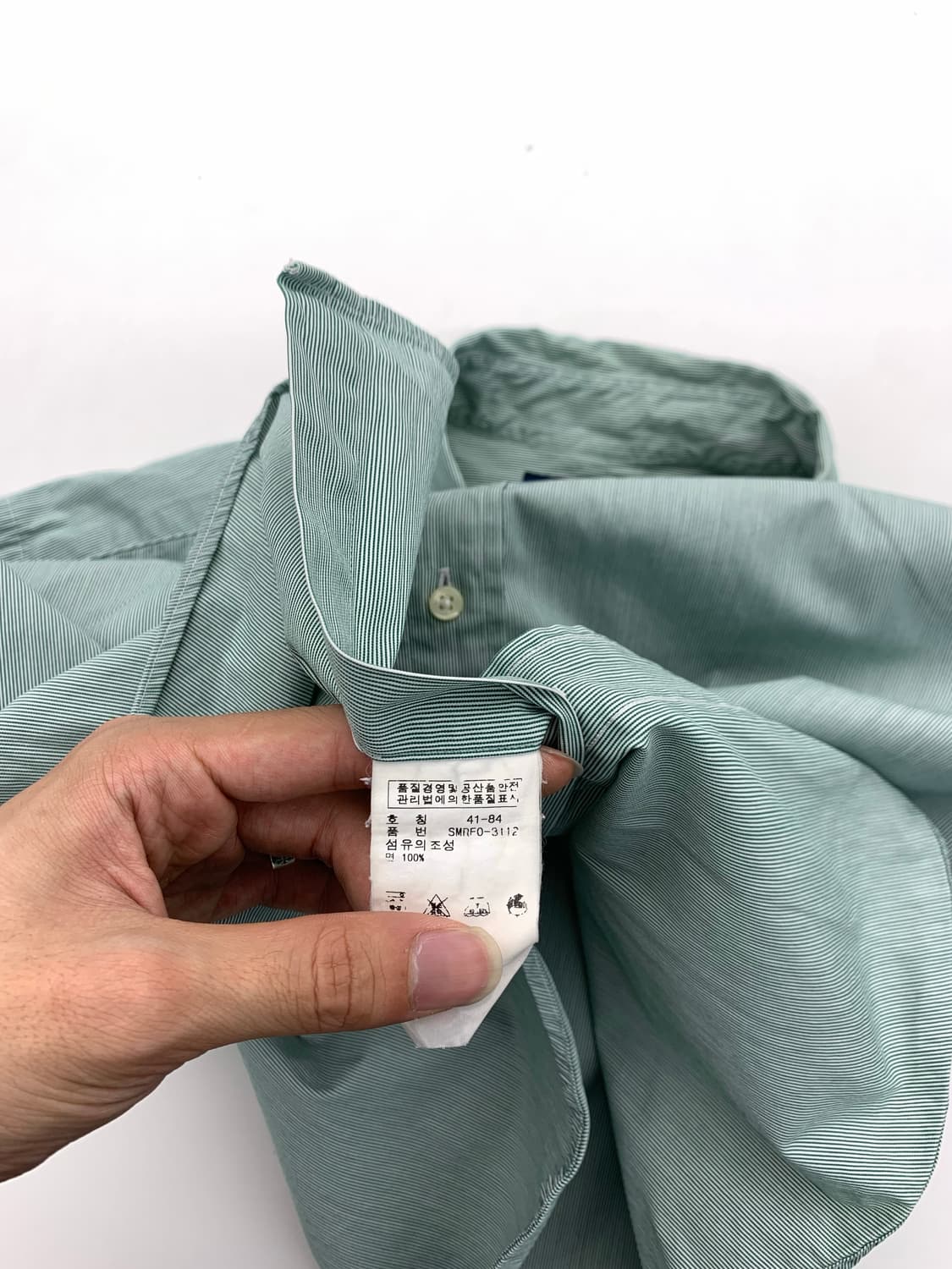 폴로 랄프로렌 그린 스트라이프 블루 포니 셔츠 상품이미지6