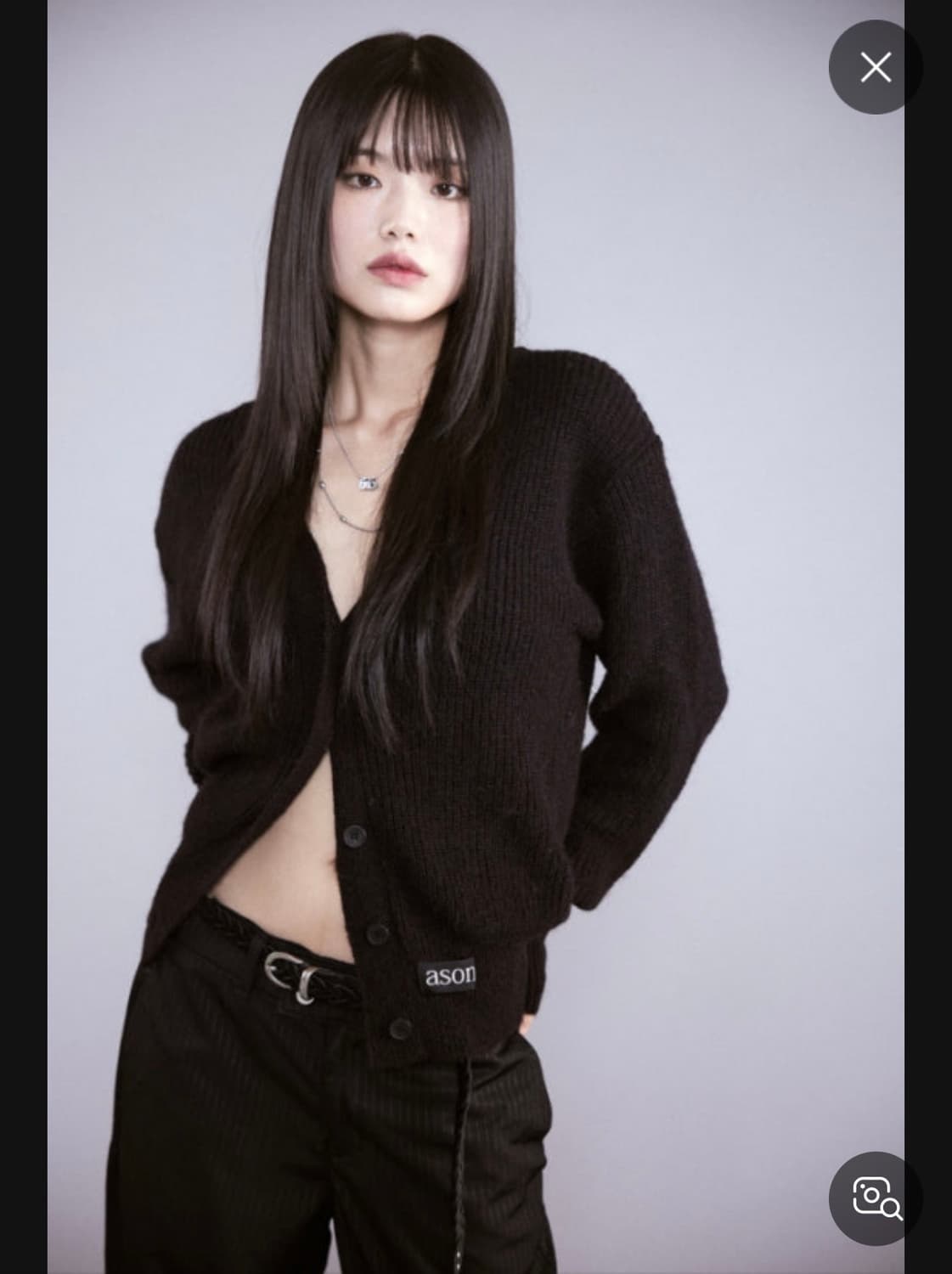 애즈온 알파카 가디건 상품이미지1