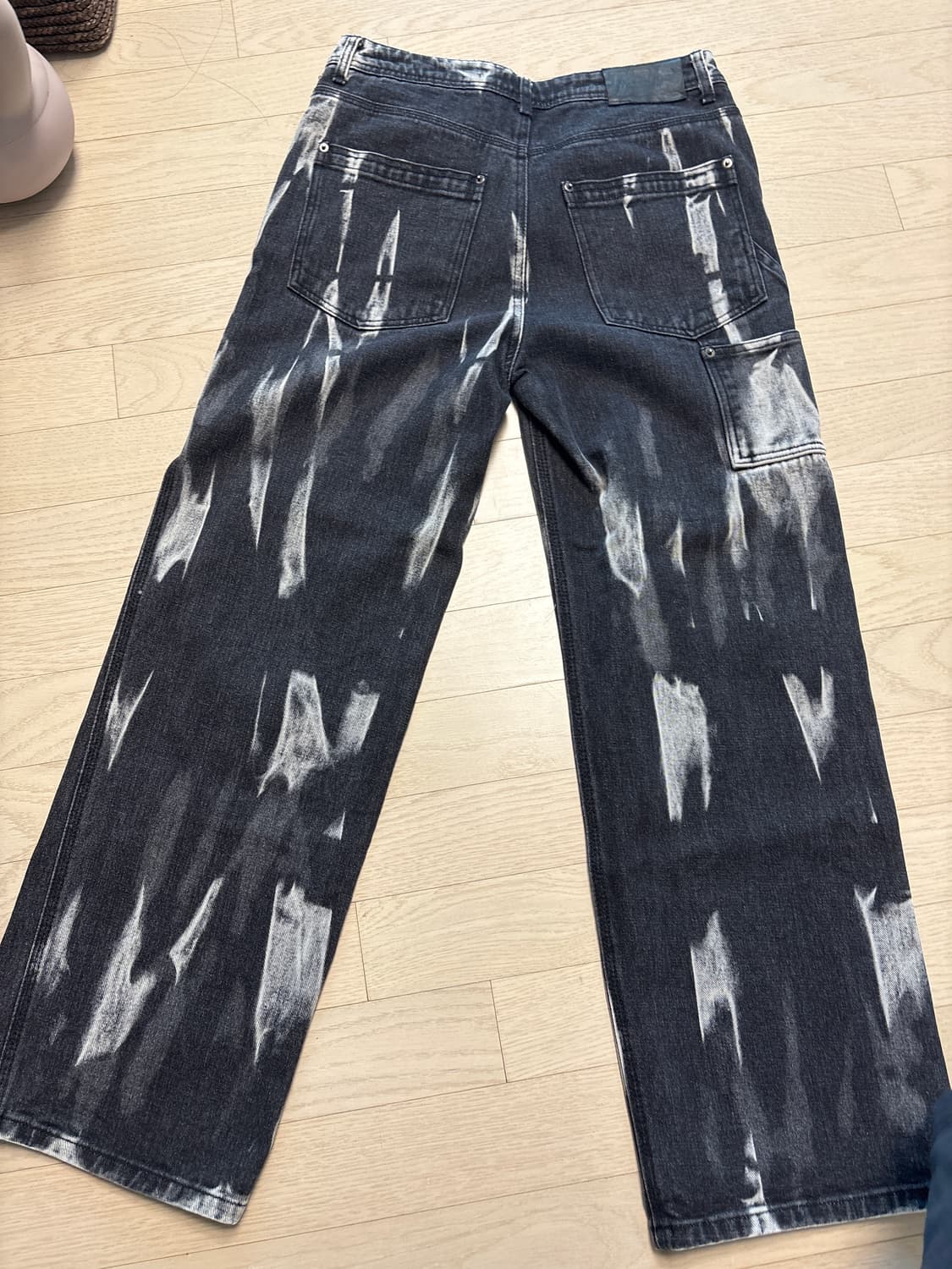 플레이버리즘 데님 워싱 카펜터 팬츠 m 상품이미지1