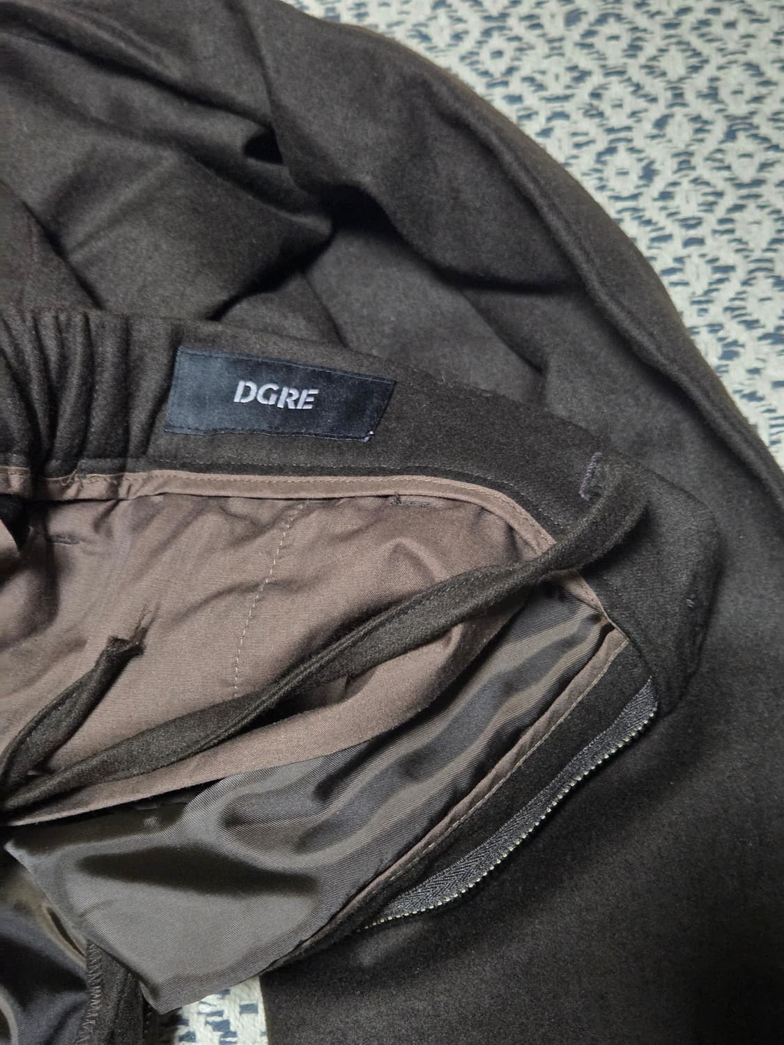 디그레 와이드 울 팬츠 다크브라운 L(32~34) 상품이미지3