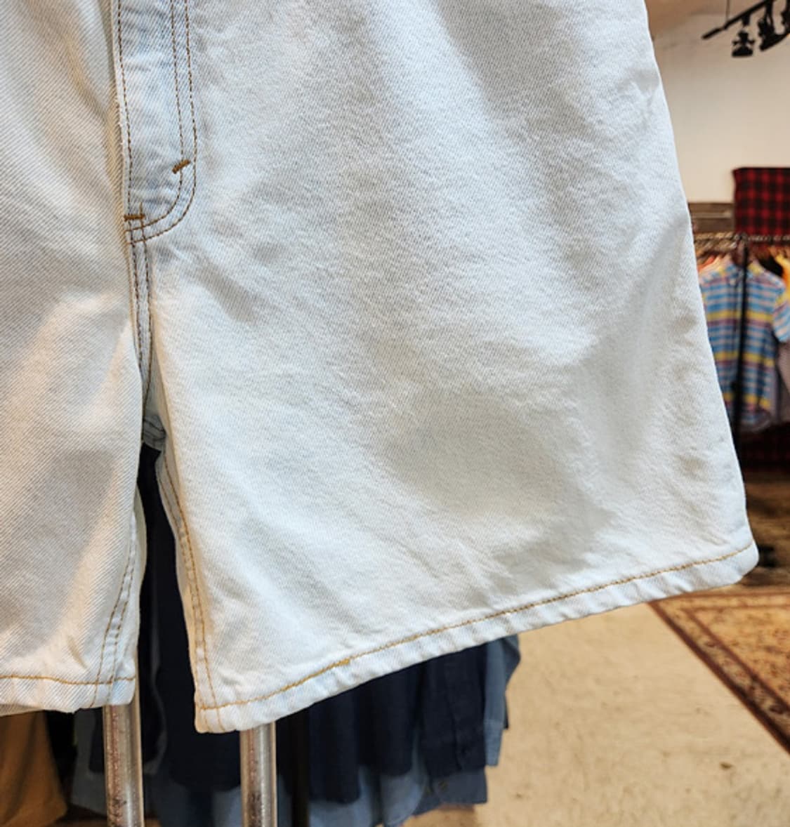 90s LEVIS 리바이스 미국산 551 연청 빈티지 데님 반바지 상품이미지7