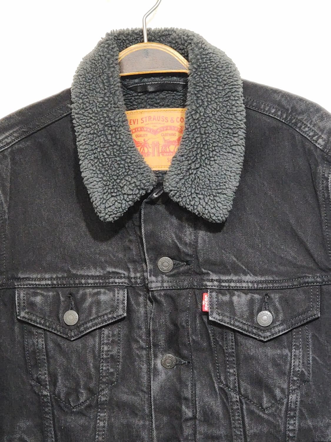 (S) 리바이스 양털 청자켓 블랙 데님자켓 레드탭 빈티지  상품이미지2