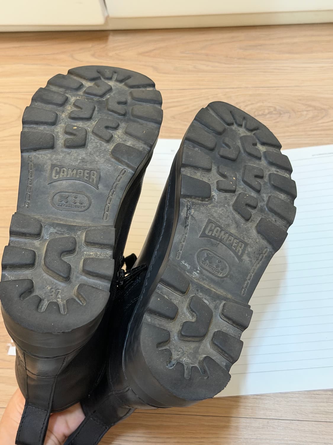 캠퍼 블랙 가죽 워커 37사이즈 상품이미지4