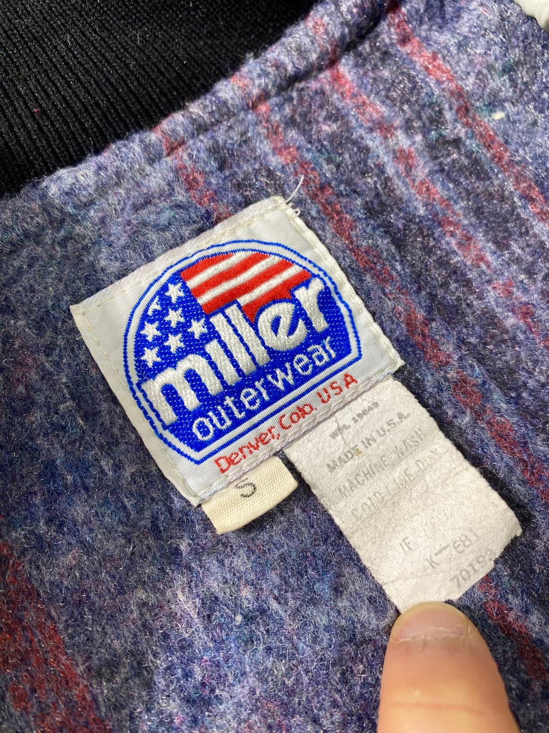 [US S] 90s USA Miller 디스트레스드 아즈텍 워크자켓 상품이미지9