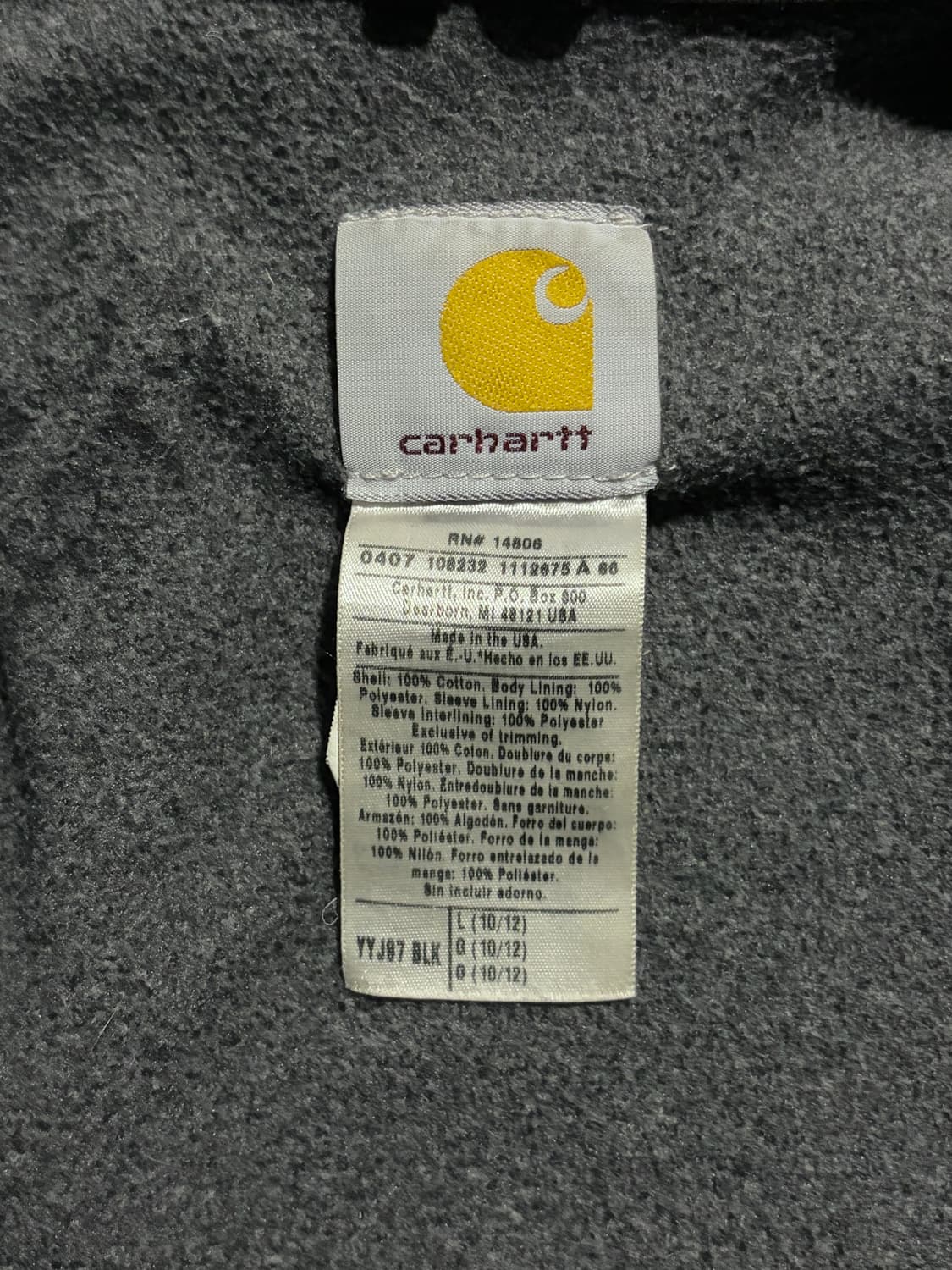 칼하트 디트로이트 yyJ97 L BLK USA🇺🇸 상품이미지7