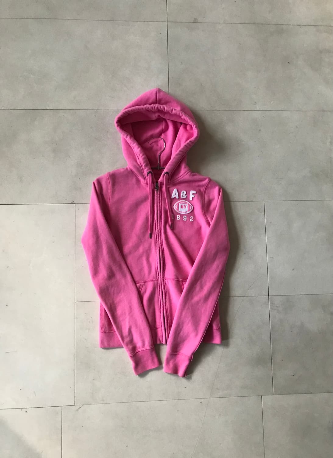 아베크롬비 핑크 슬림핏 후드집업 상품이미지6