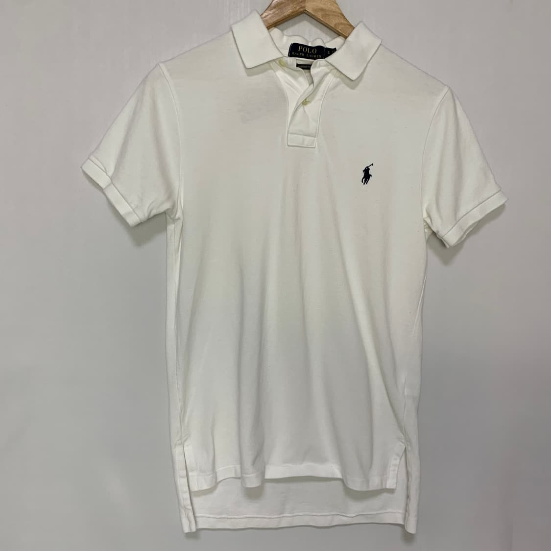 폴로 랄프로렌 커스텀핏 반팔 카라 티셔츠 아이보리 S 남녀공용 상품이미지2