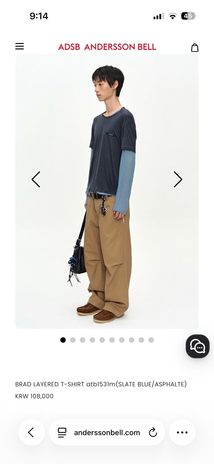 앤더슨벨 BRAD LAYERED T-SHIRT XL 상품이미지1