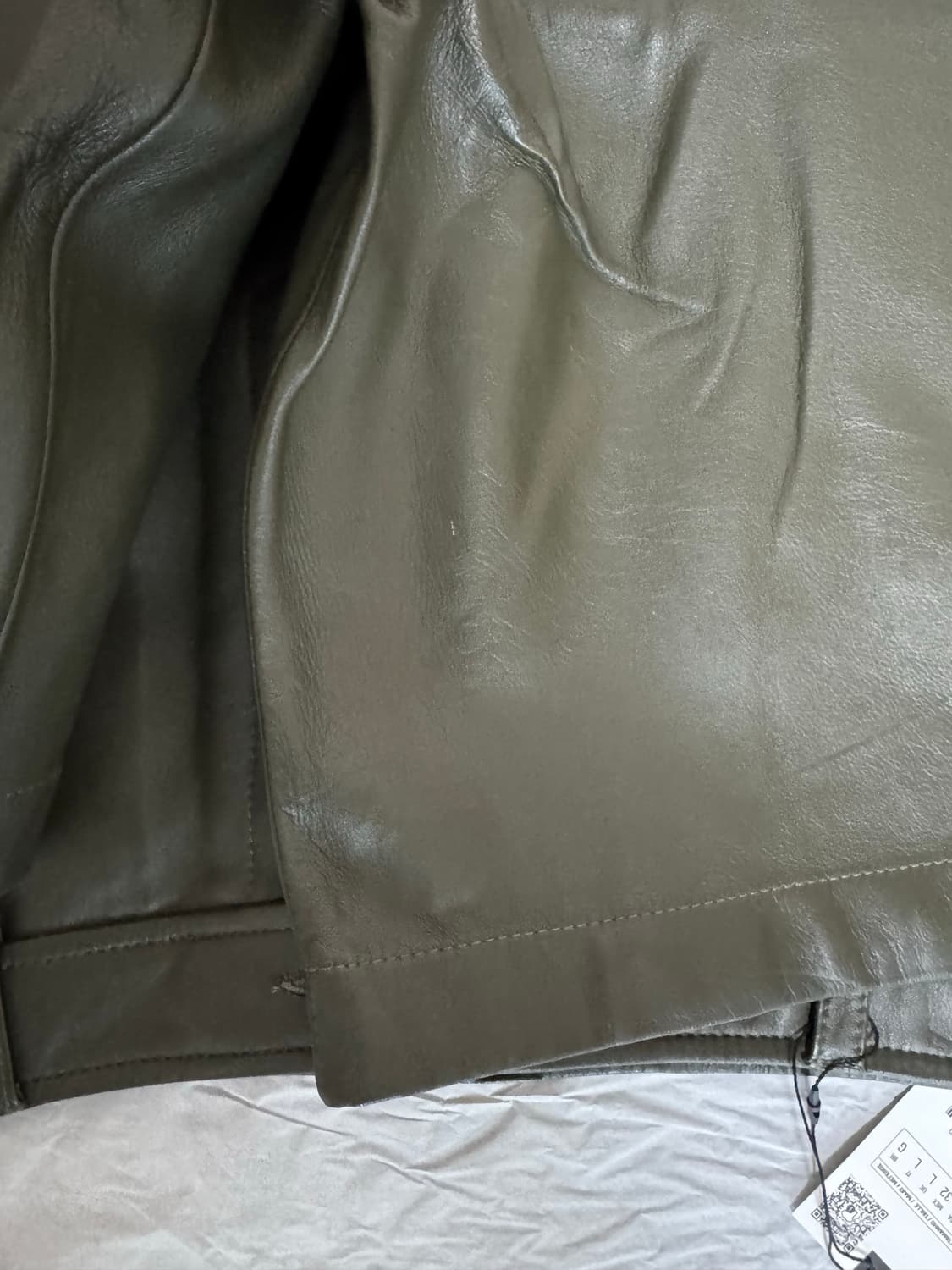 자라 포켓 레더 카고 버뮤다 팬츠 가죽 바지 L 새상품 상품이미지5