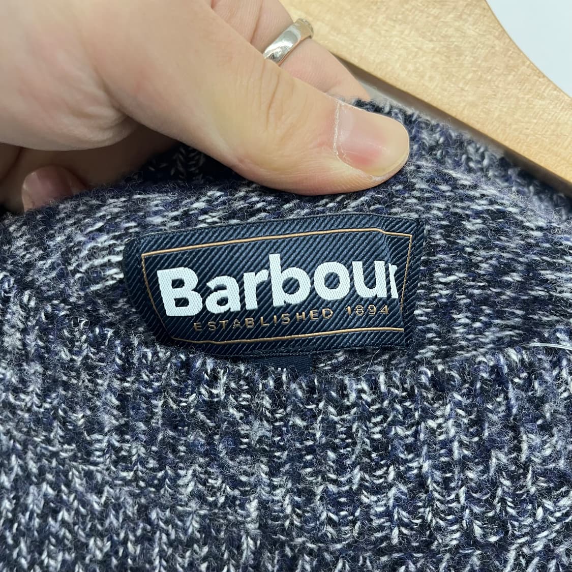 바버 그레이 니트 스웨터 남 xl 상품이미지3