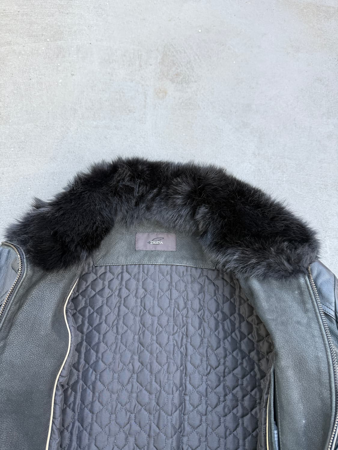 지오지아 퍼 트리밍 가죽자켓 상품이미지7