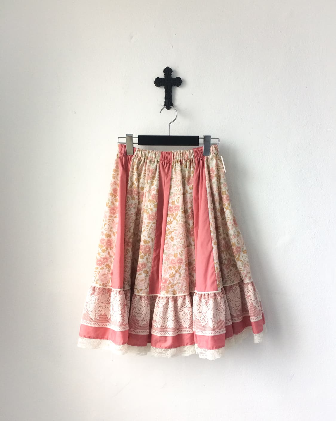 Flower pattern lace layered skirt 상품이미지1
