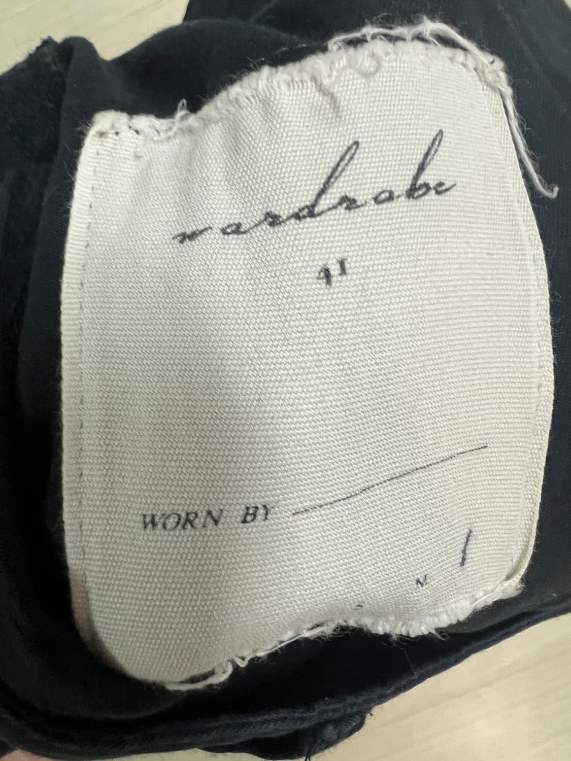 워드로브41 wardrobe41 페인터팬츠 블랙 L 상품이미지5