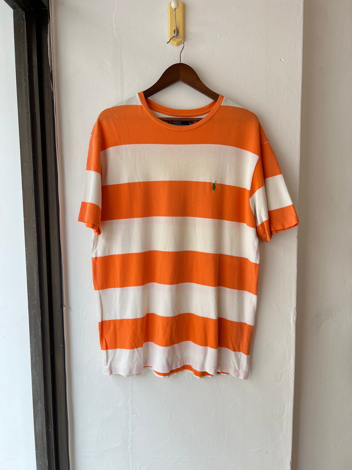 [XL] 폴로 랄프로렌 오렌지 스트라이프 반팔 티셔츠 상품이미지1