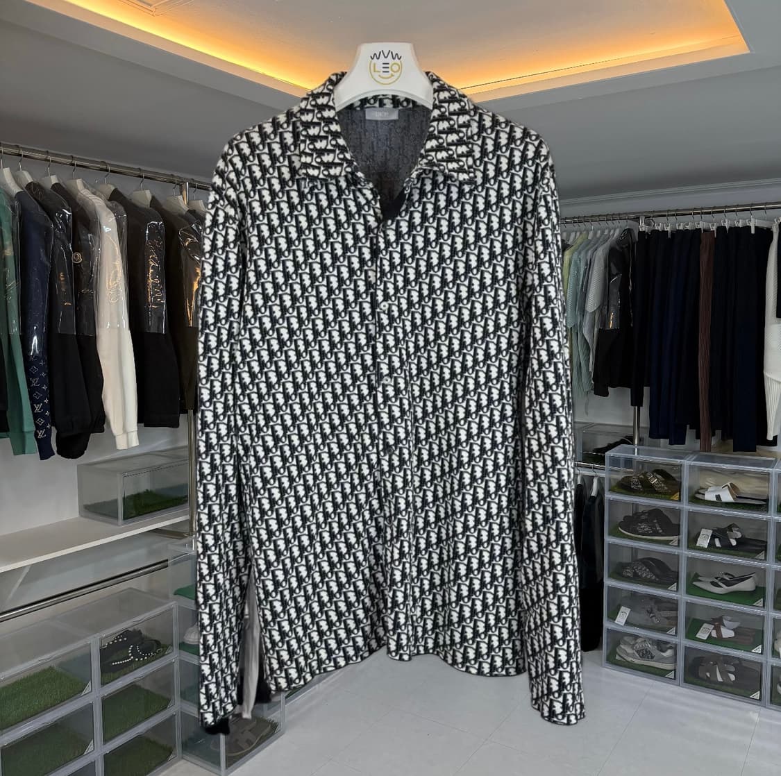 [리오브] 디올 오블리크 자카드 오버셔츠 상품이미지1