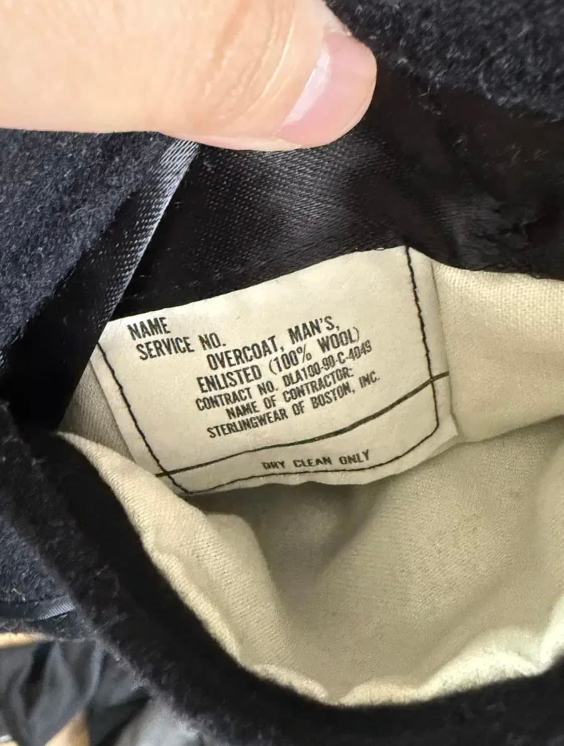 80s 오리지날 피코트: 블랙 / 38s(100-105) 데드스탁 상품이미지3