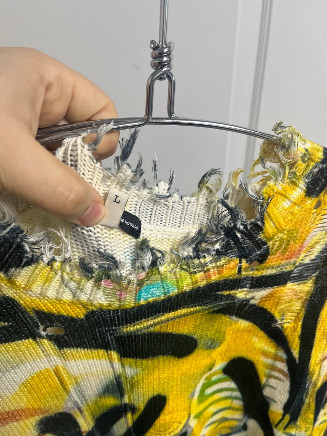 R13 그래피티 니트 L 상품이미지5