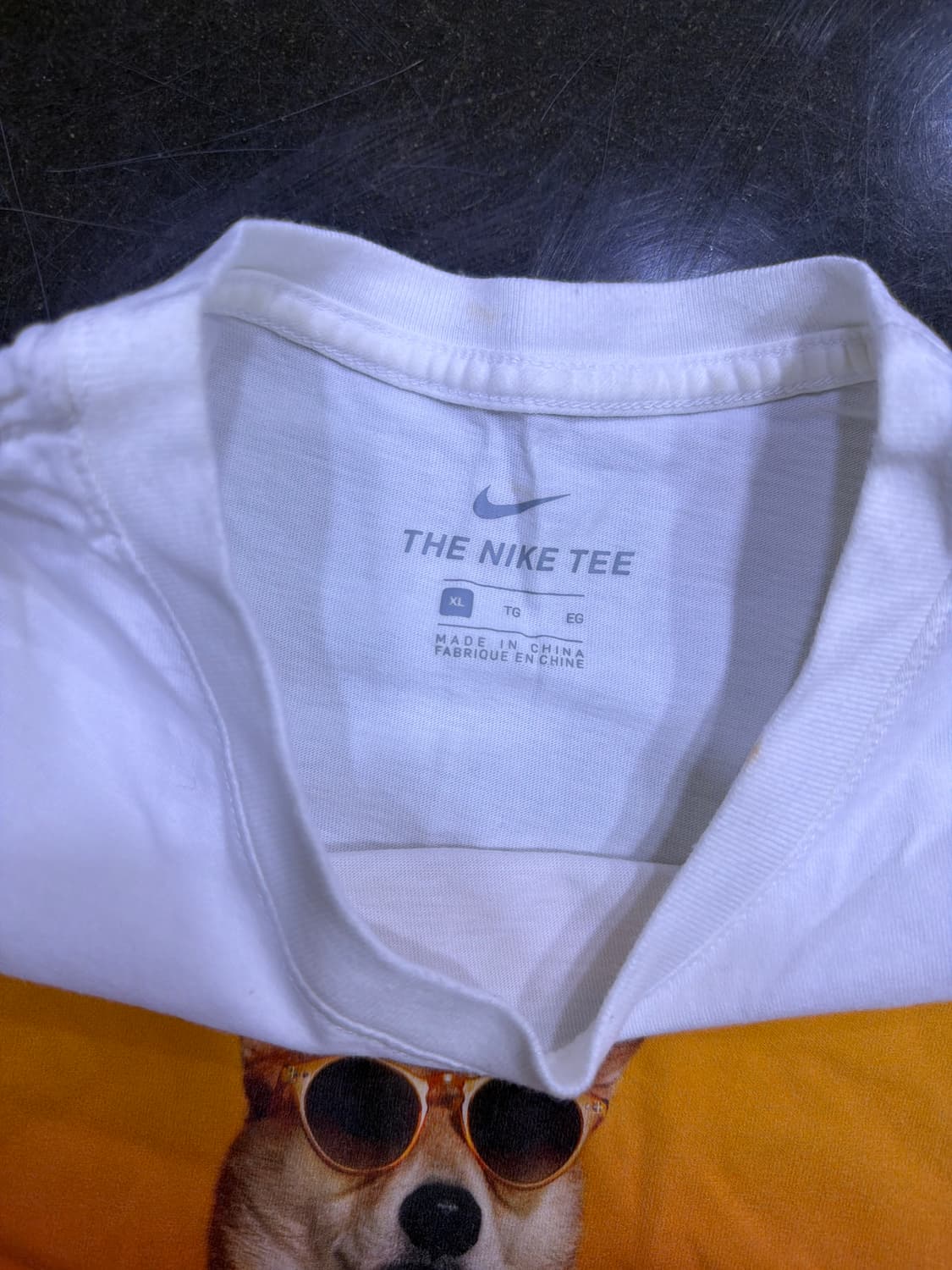 나이키 시바견 프린팅 반팔 티셔츠 화이트 XL 상품이미지5