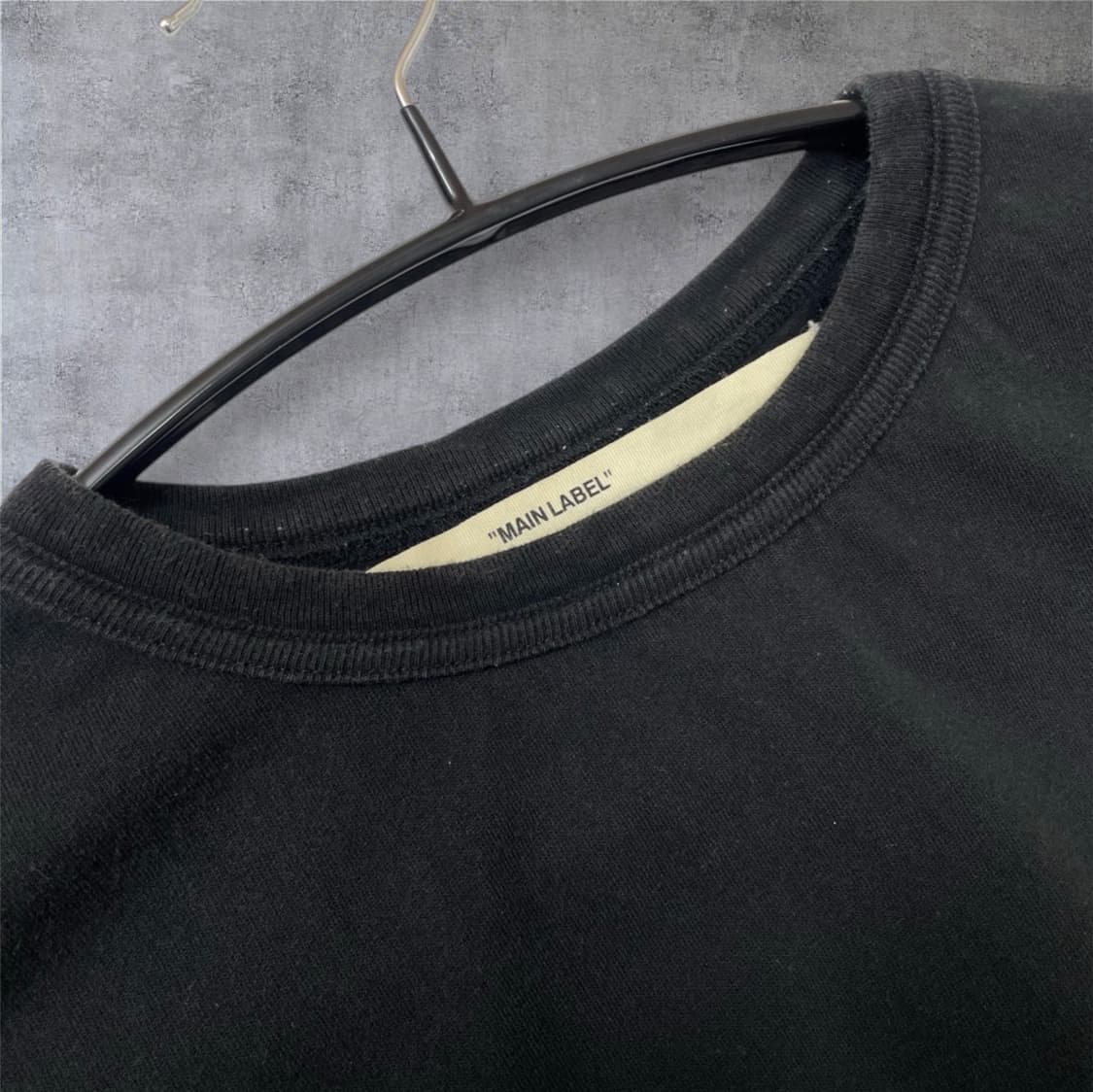 오프화이트 Off-white 블랙 로고 자수 반팔 티셔츠 M 상품이미지9