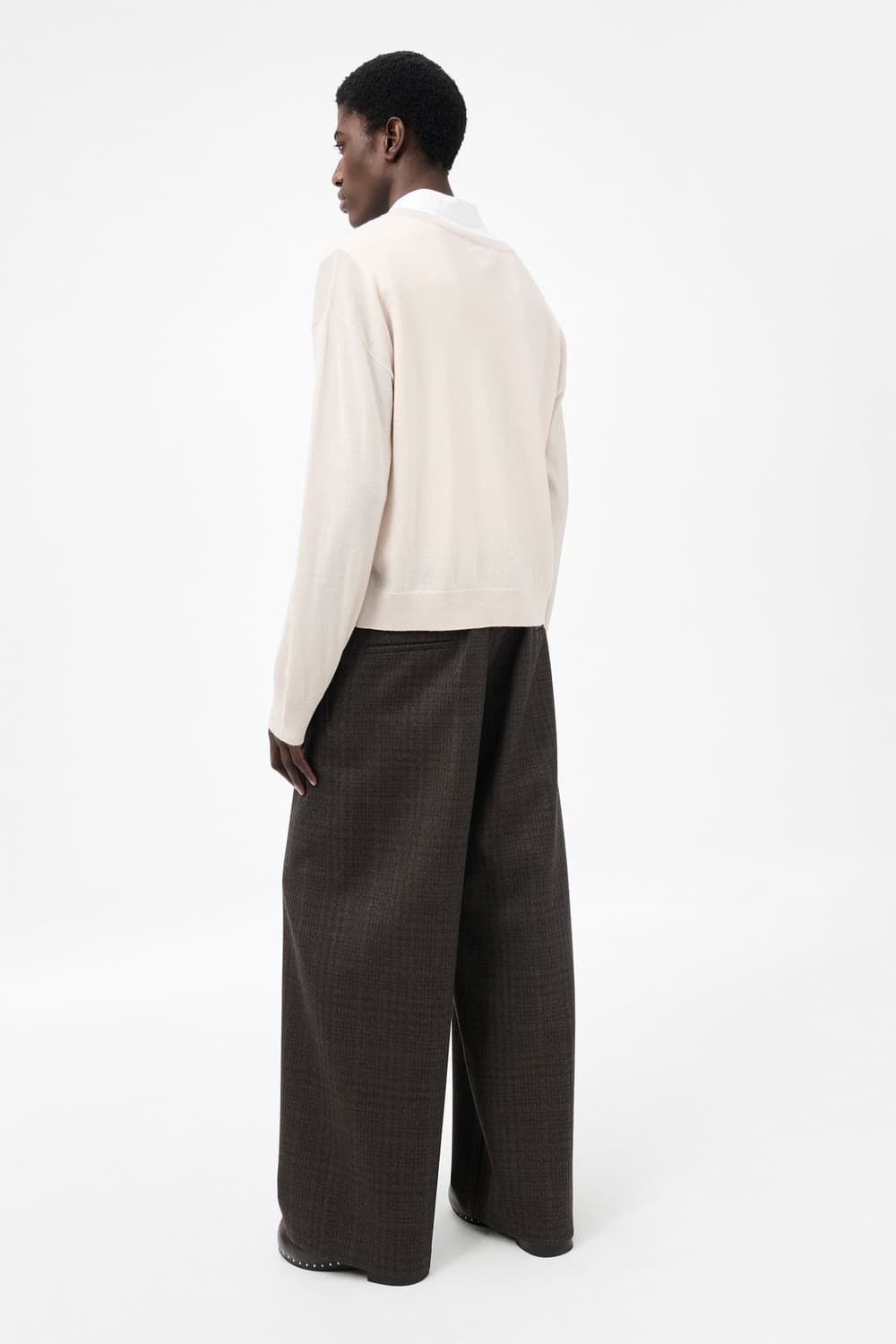 [46,48,50]아워레가시 25fw SONAR 아가일 니트/핑크 상품이미지3