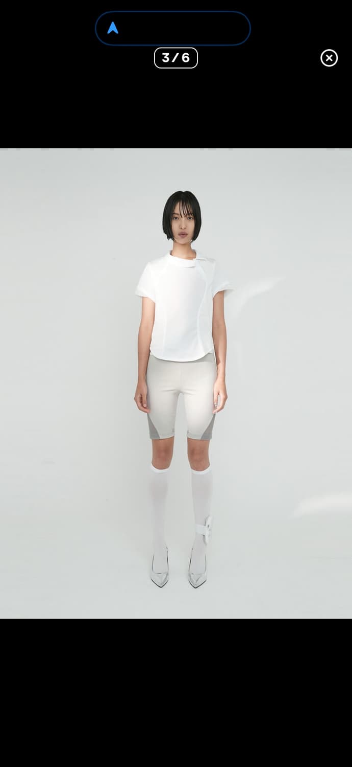 오호스 사이드넥 카라티 화이트 상품이미지1