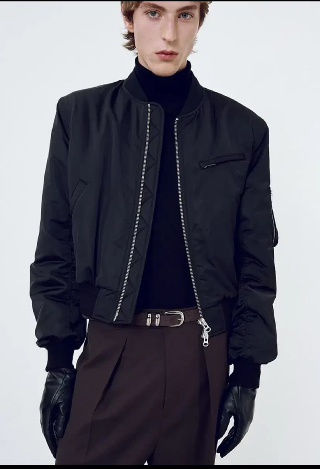 토니웩 리사이클 크롭 패디드 봄버  상품이미지1