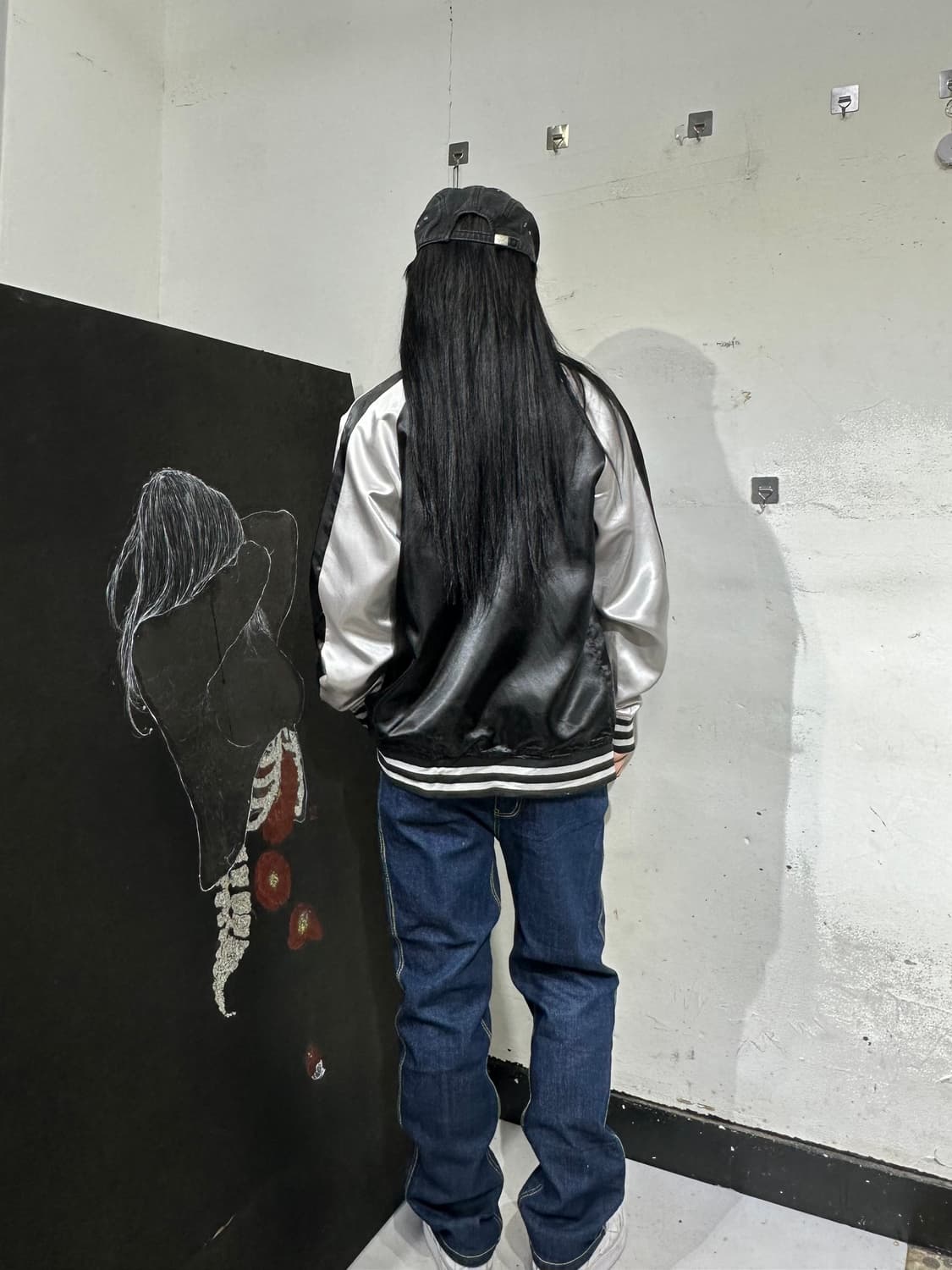 Jpn 일본빈티지 오리엔탈 모 블랙 스카잔 자켓 상품이미지3