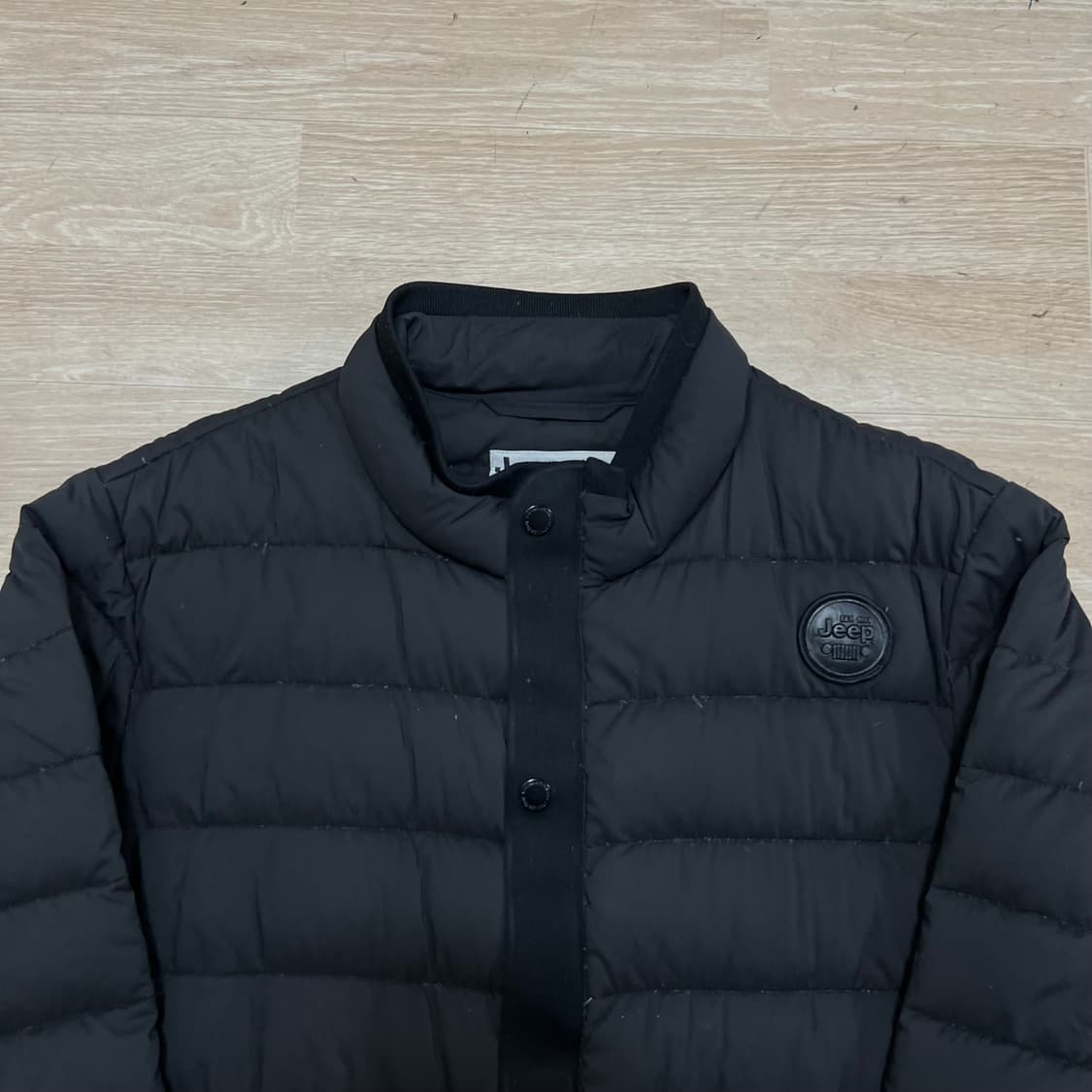 지프 JEEP 덕다운 로고 와펜 경량패딩 점퍼 [블랙] XL/105 상품이미지2