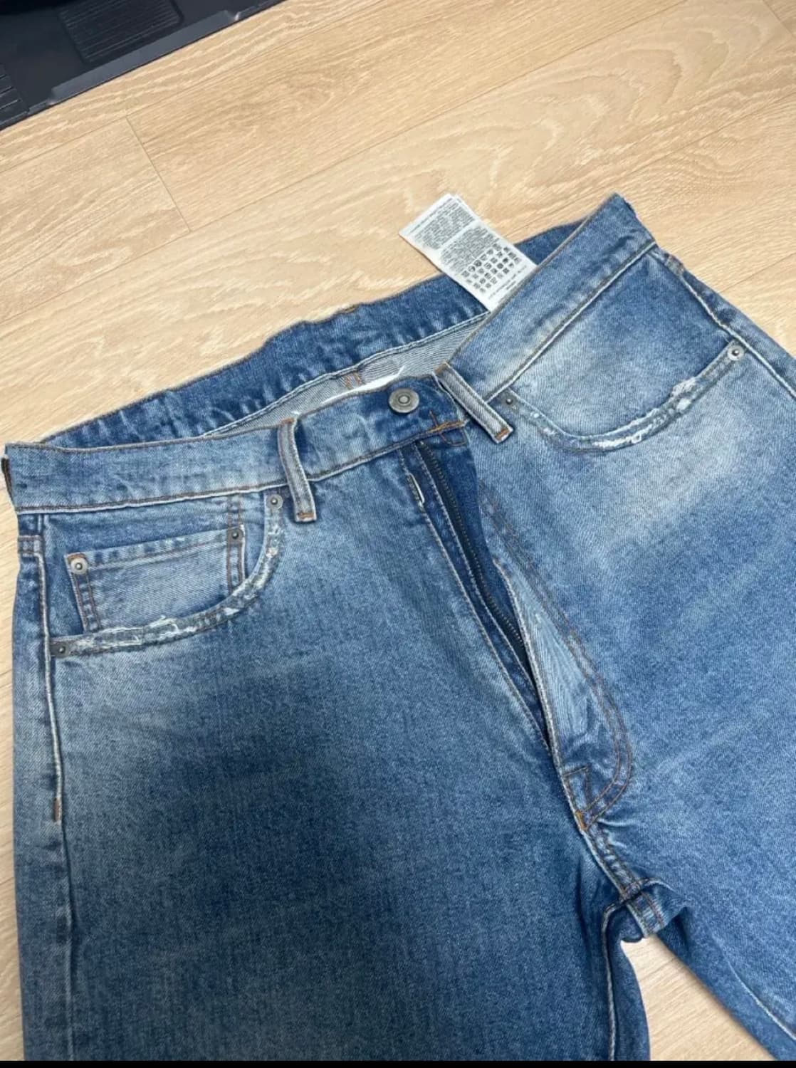 메종 마르지엘라 백 스티치 스트레이트 데님 팬츠 상품이미지3