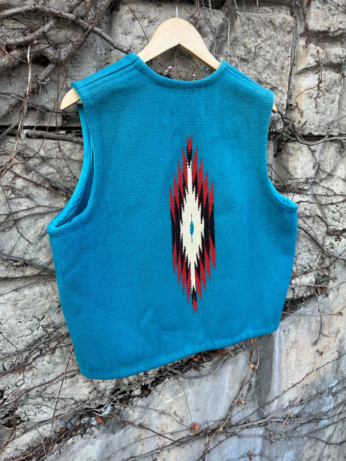 센티넬라 오르테가 핸드 우븐 울 네이티브 무늬 웨스턴 치마요 베스트 조끼 상품이미지5