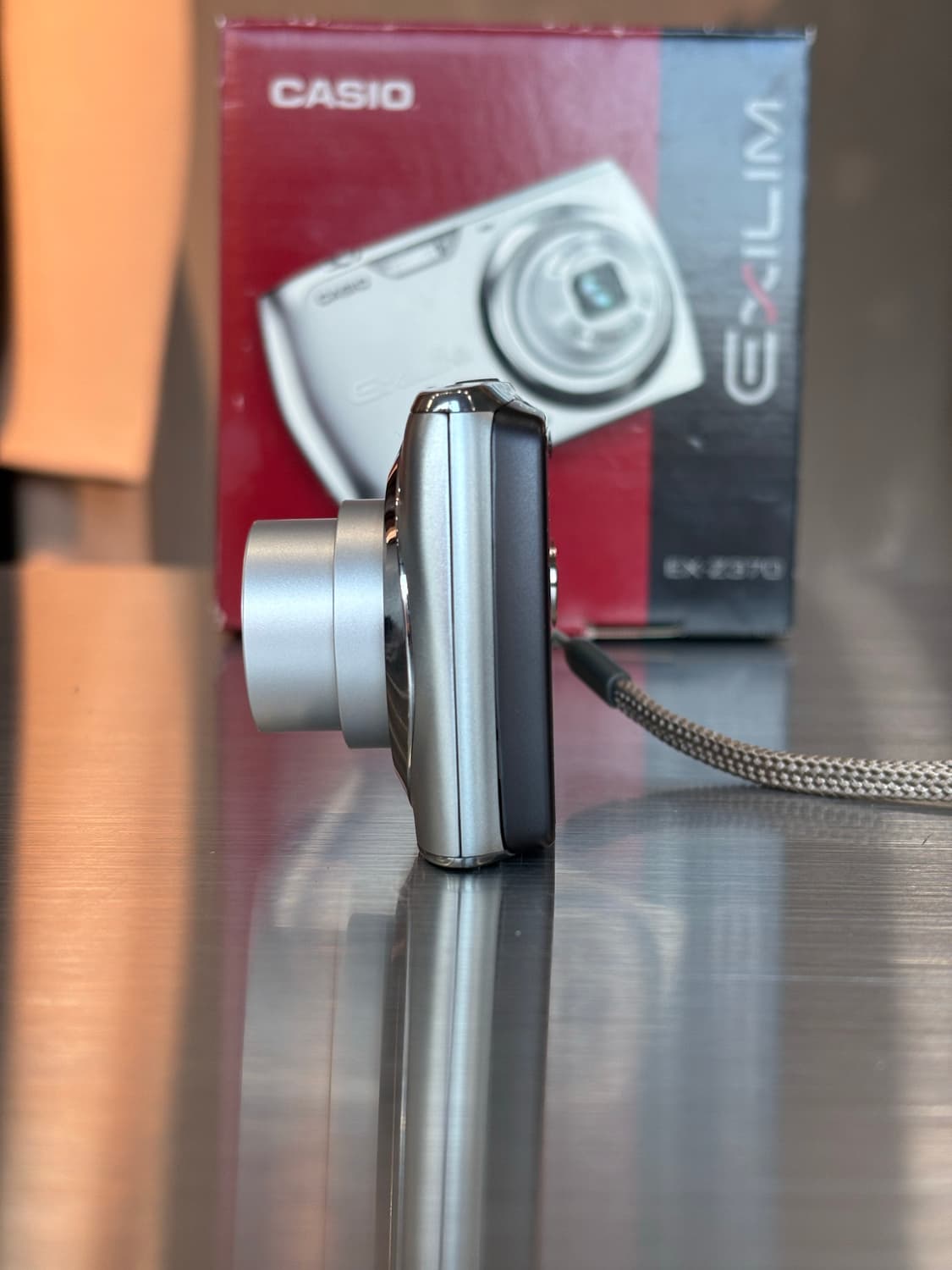 풀박/날짜표시)카시오 엑슬림 ex-z370 실버 빈티지디카 상품이미지5