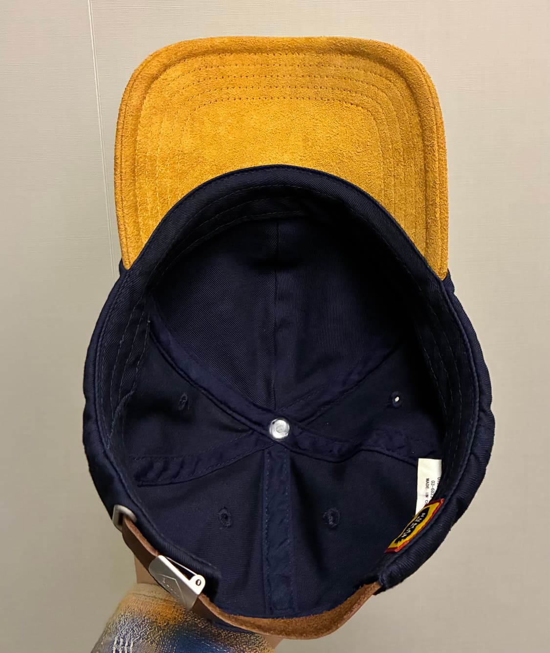 (F)휴먼메이드 투톤 6패널 트윌 볼캡 모자 네이비 브라운 상품이미지8