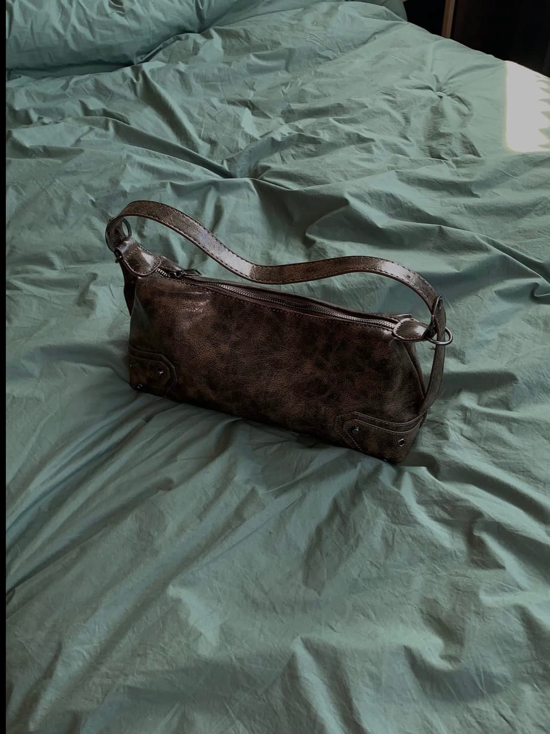 레트로 레더 숄더백(새상품) 상품이미지2