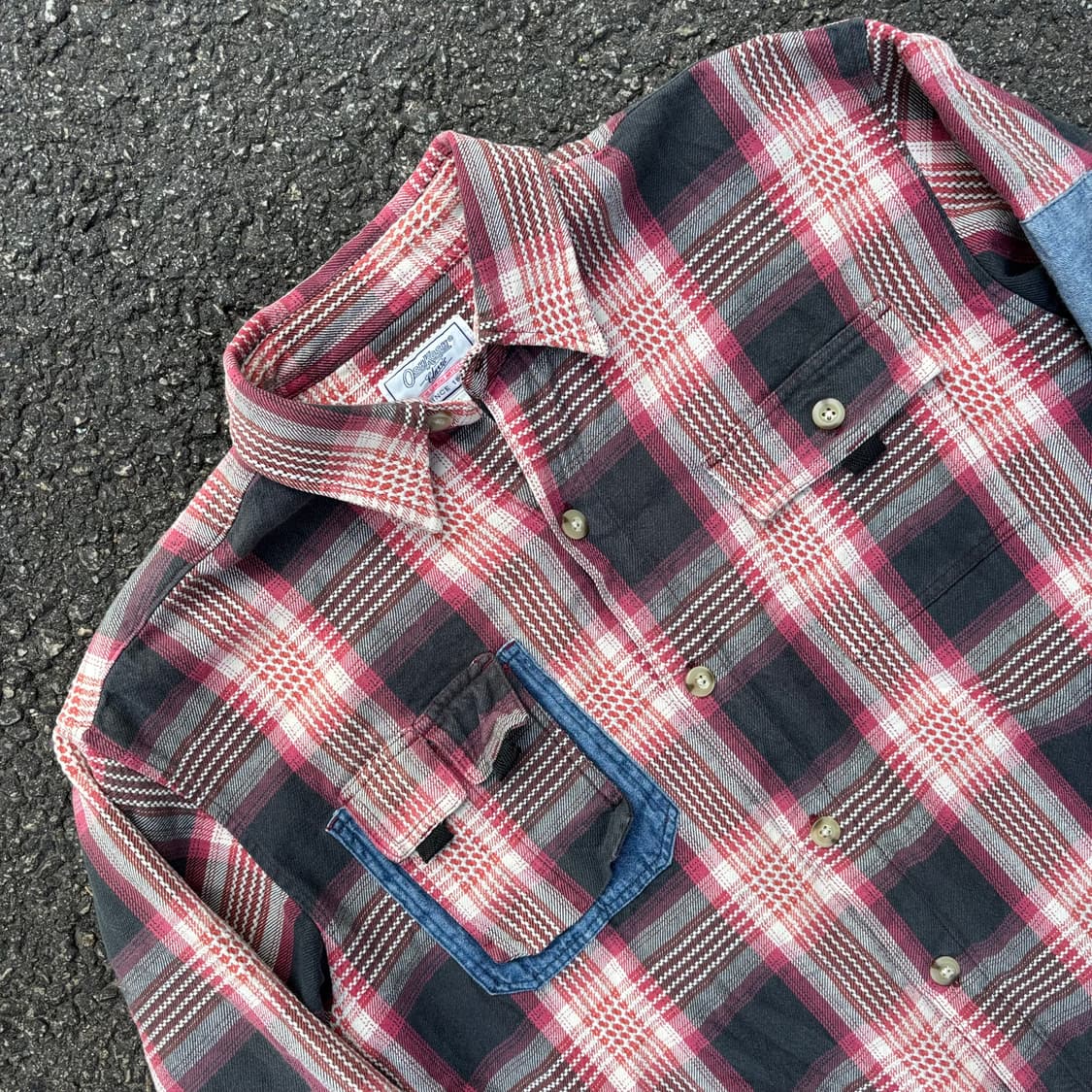 올드 오시코시 헤비 코튼 체크 셔츠 상품이미지4